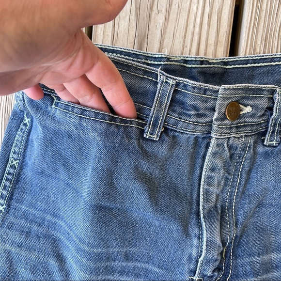 Vintage 70s jeans Wild Oats flare unisex 30 / 9 - Picture 9 of 14